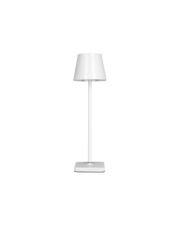 Lampara de escritorio q-connect nova led 2w 200 lm metalica tactil recargable usb-c color blanco