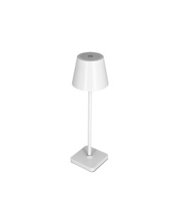 Lampara de escritorio q-connect nova led 2w 200 lm metalica tactil recargable usb-c color blanco