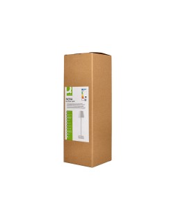 Lampara de escritorio q-connect nova led 2w 200 lm metalica tactil recargable usb-c color blanco