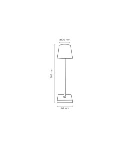 Lampara de escritorio q-connect nova led 2w 200 lm metalica tactil recargable usb-c color blanco