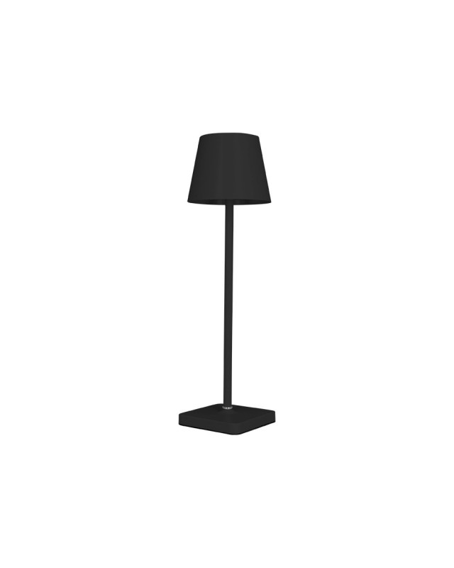 Lampara de escritorio q-connect nova led 2w 200 lm metalica tactil recargable usb-c color negro