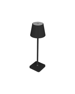 Lampara de escritorio q-connect nova led 2w 200 lm metalica tactil recargable usb-c color negro