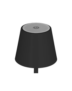 Lampara de escritorio q-connect nova led 2w 200 lm metalica tactil recargable usb-c color negro