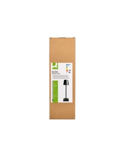 Lampara de escritorio q-connect nova led 2w 200 lm metalica tactil recargable usb-c color negro