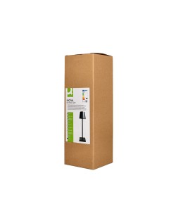 Lampara de escritorio q-connect nova led 2w 200 lm metalica tactil recargable usb-c color negro