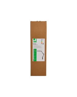 Lampara de escritorio q-connect rigel led 8w 320 lm aluminio con pinza brazo doble3 articulaciones color negro