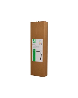 Lampara de escritorio q-connect rigel led 8w 320 lm aluminio con pinza brazo doble3 articulaciones color negro
