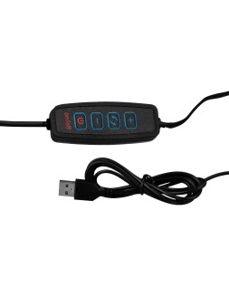 Lampara de escritorio q-connect hadar led 8w 380lm aluminio con pinza y lupa brazo doble color negro