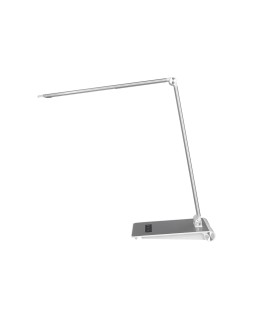 Lampara de escritorio q-connect sirio led 13w 800 lmtactil 3 niveles de color brillo regulable color plata
