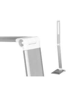 Lampara de escritorio q-connect sirio led 13w 800 lmtactil 3 niveles de color brillo regulable color plata