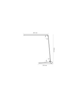 Lampara de escritorio q-connect sirio led 13w 800 lmtactil 3 niveles de color brillo regulable color plata