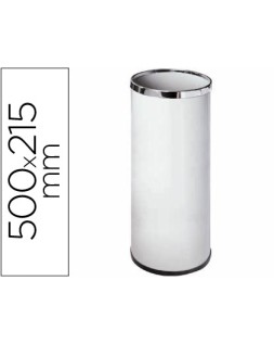 Paraguero metalico 301 blanco aros cromados 50x21,5 cm