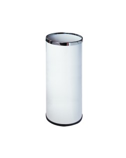 Paraguero metalico 301 blanco aros cromados 50x21,5 cm