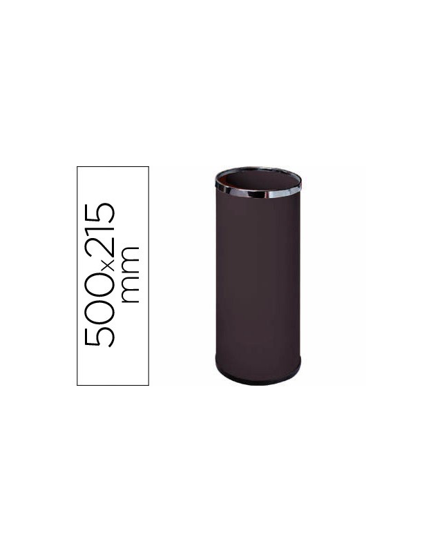 Paraguero metalico 301 negro aros cromado 50x21,5 cm