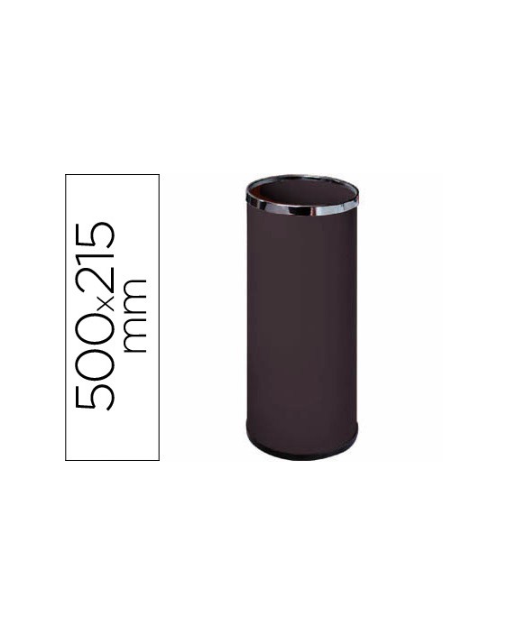 Paraguero metalico 301 negro aros cromado 50x21,5 cm