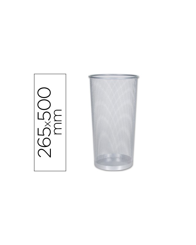 Paraguero metalico q-connect kf00828 rejilla plata 26,5 diametro x 50 cm