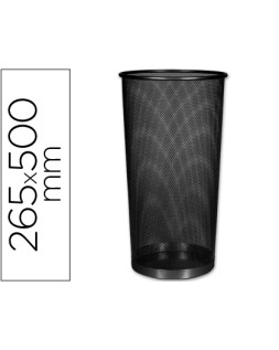 Paraguero metalico q-connect kf00829 rejilla negro 26,5 diametro x 50 cm