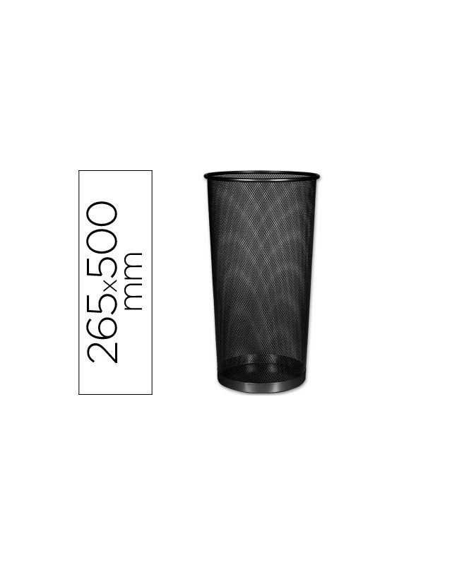Paraguero metalico q-connect kf00829 rejilla negro 26,5 diametro x 50 cm