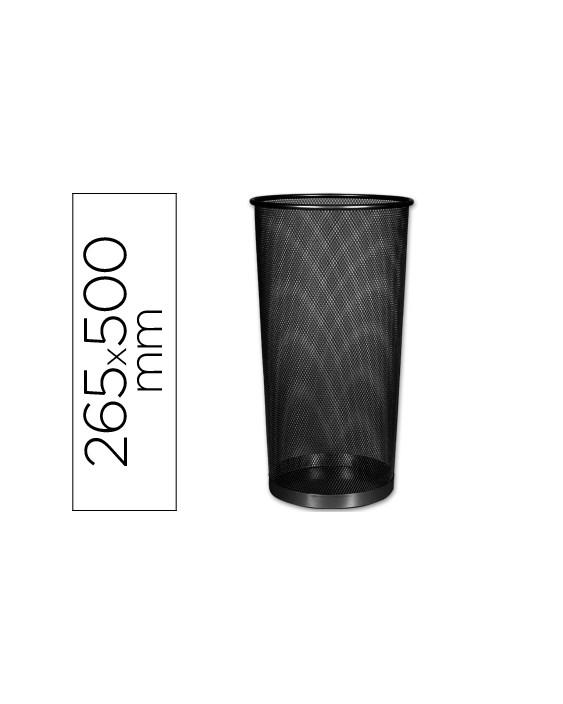 Paraguero metalico q-connect kf00829 rejilla negro 26,5 diametro x 50 cm