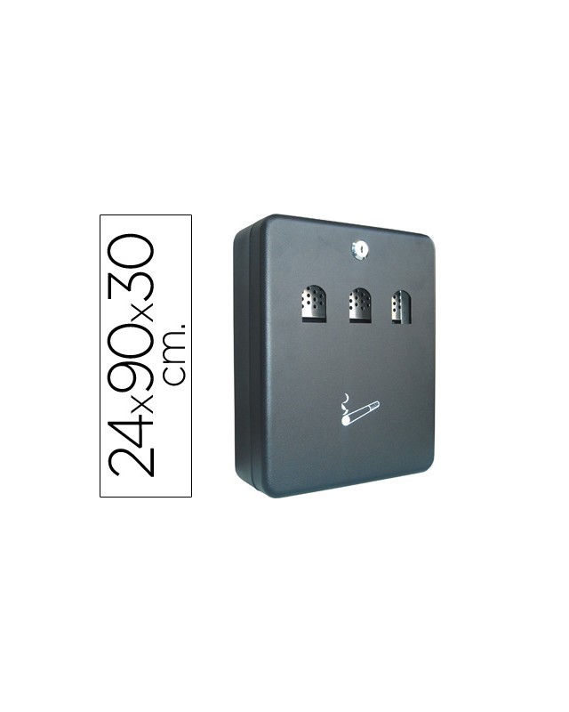 Cenicero buzon q-connect metalico 240x90x300 mm