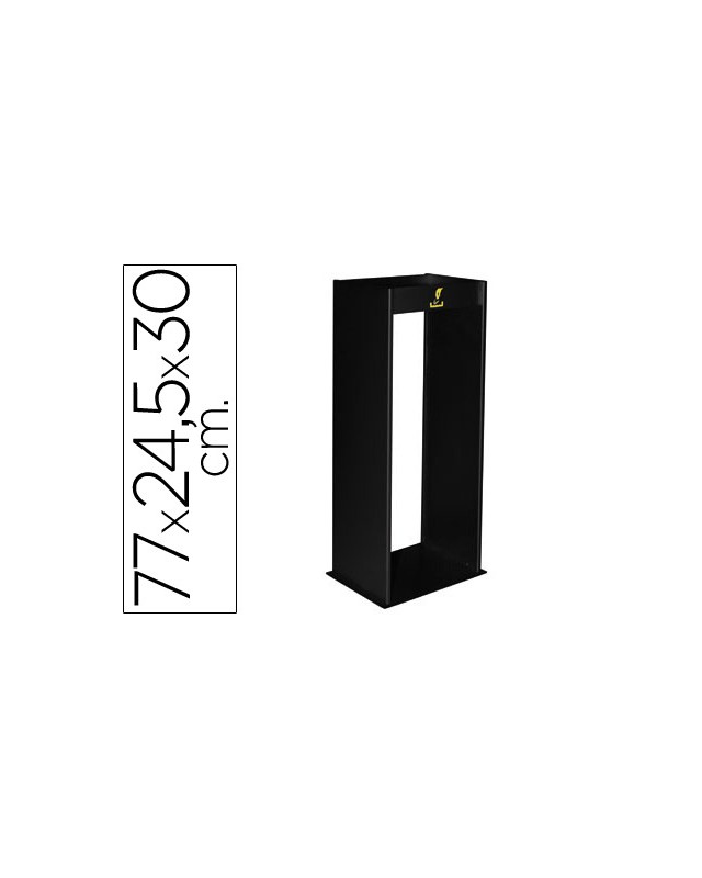 Cenicero metalico con rejilla para arena negro 77x24,5x30 cm