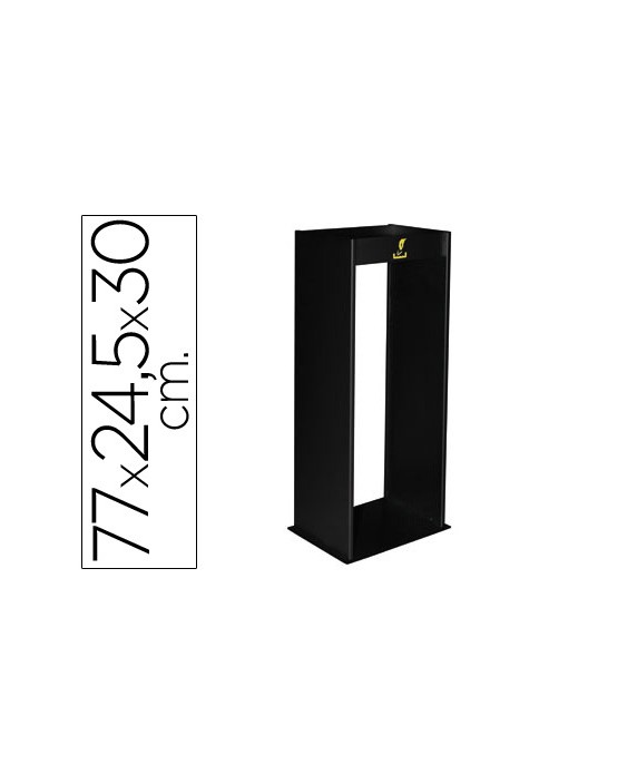 Cenicero metalico con rejilla para arena negro 77x24,5x30 cm