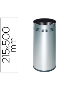 Paraguero metalico 314 perforado plateado 50x21,5 cm