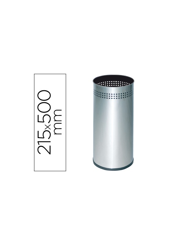Paraguero metalico 314 perforado plateado 50x21,5 cm