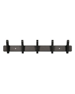 Perchero liderpapel pared metalico 5 colgadores color negro 430x88x55 mm