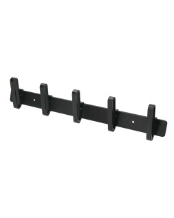 Perchero liderpapel pared metalico 5 colgadores color negro 430x88x55 mm