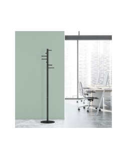 Perchero maulcaurus 7 colgadores color negro 350x350x1770 mm