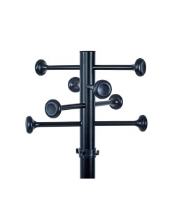 Perchero metalico maulgrando 8 colgadores y paraguero color negro 390x1750x390 mm