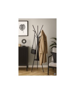 Perchero metalico maul avalon pie 9 colgadores color negro 1800x310 mm