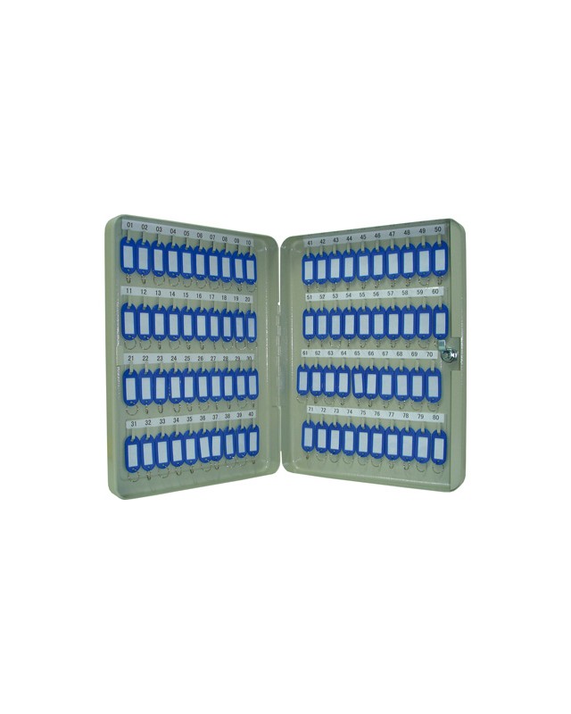 Armario metalico portallaves q-connect 370x280x60 mm para 80 llaves