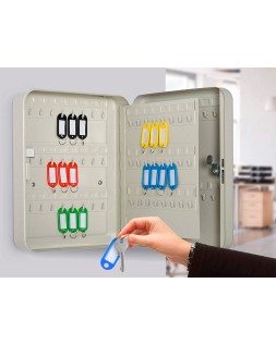 Armario metalico portallaves q-connect 370x280x80 mm para 140 llaves