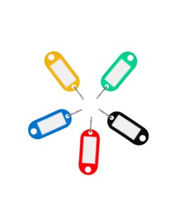 Llavero portaetiquetas liderpapel ecouse fabricado en plastico reciclado caja de 100 unidades