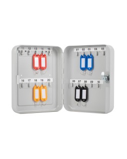 Armario metalico portallaves q-connect chapa de acero cerradura de seguridad 200x160x60 mm para 20 llaves