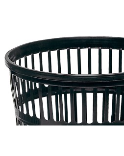 Papelera plastico q-connect 15 litros rejilla color negro 285x290 mm