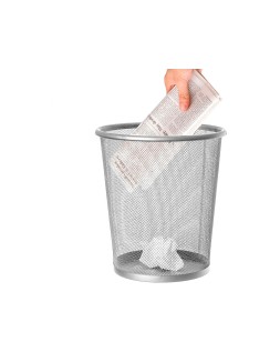 Papelera metalica q-connect rejilla gris 190x260x235 mm
