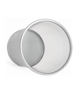Papelera metalica q-connect rejilla gris 190x260x235 mm