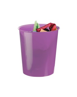 Papelera plastico archivo 2000 violeta translucido 16 litros 290x310 mm