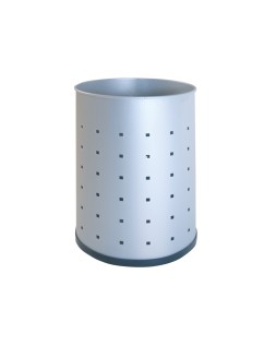 Papelera metalica 101-r plateada pintada perforada 315x215 mm