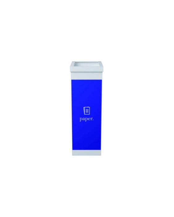 Contenedor papelera reciclaje paperflow con tapa poliestireno para papeles 60 l 76x36,3x26,3 cm