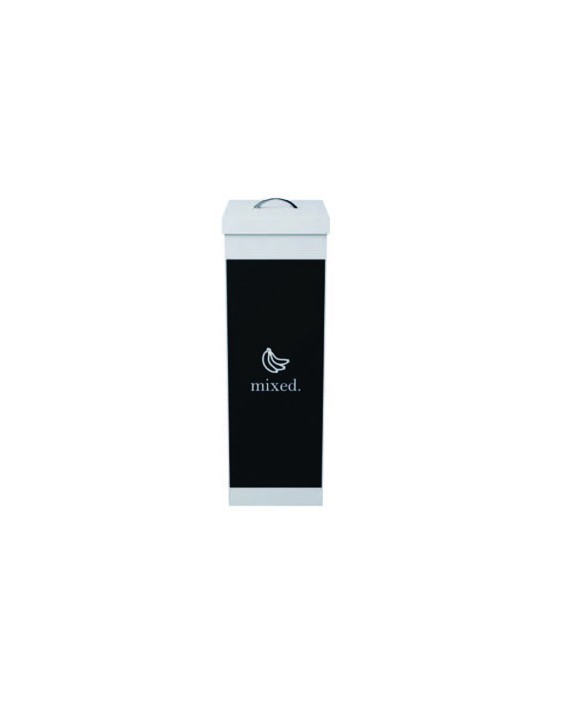 Contenedor papelera reciclaje paperflow con tapa poliestireno para residuos organicos 60 l 76x36,3x26,3 cm