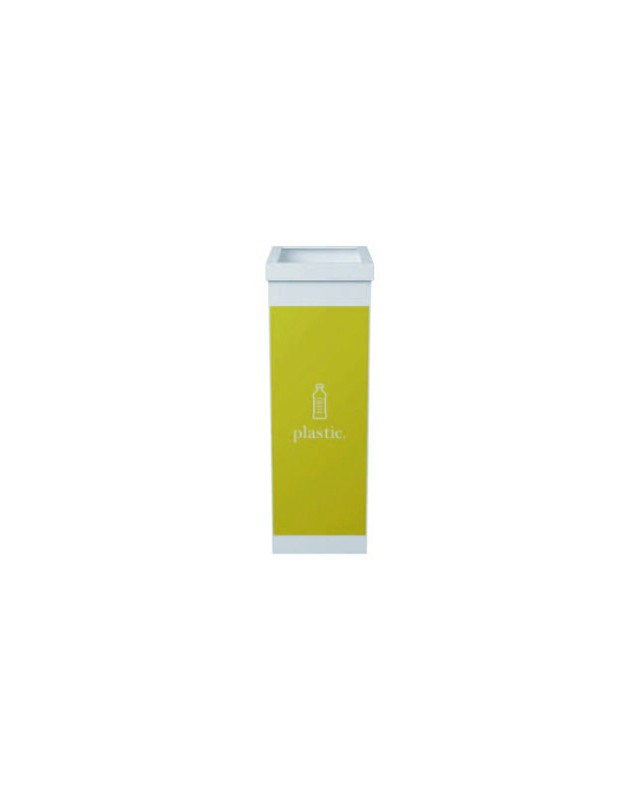 Contenedor papelera reciclaje paperflow con tapa poliestireno para plasticos 60 l 76x36,3x26,3 cm