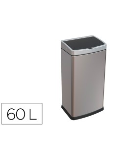 Papelera metalica q-connect con sensor automatico capacidad 60 litros 630x270x400 mm