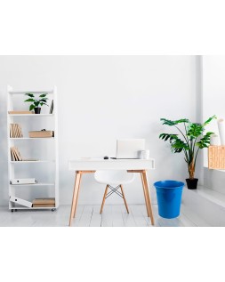 Papelera plastico q-connect azul opaco 13 litros 275x285 mm