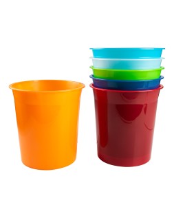 Papelera plastico q-connect gris opaco 13 litros 275x285 mm