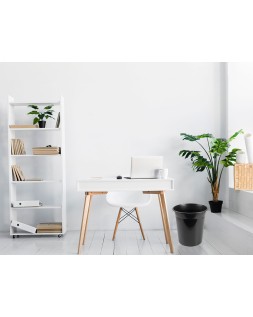 Papelera plastico q-connect negro opaco 13 litros 275x285 mm
