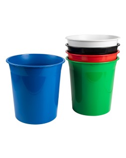 Papelera plastico q-connect negro opaco 13 litros 275x285 mm